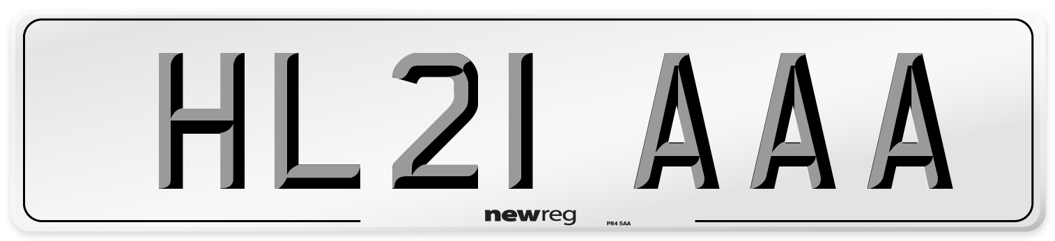 HL21 AAA Number Plate from New Reg